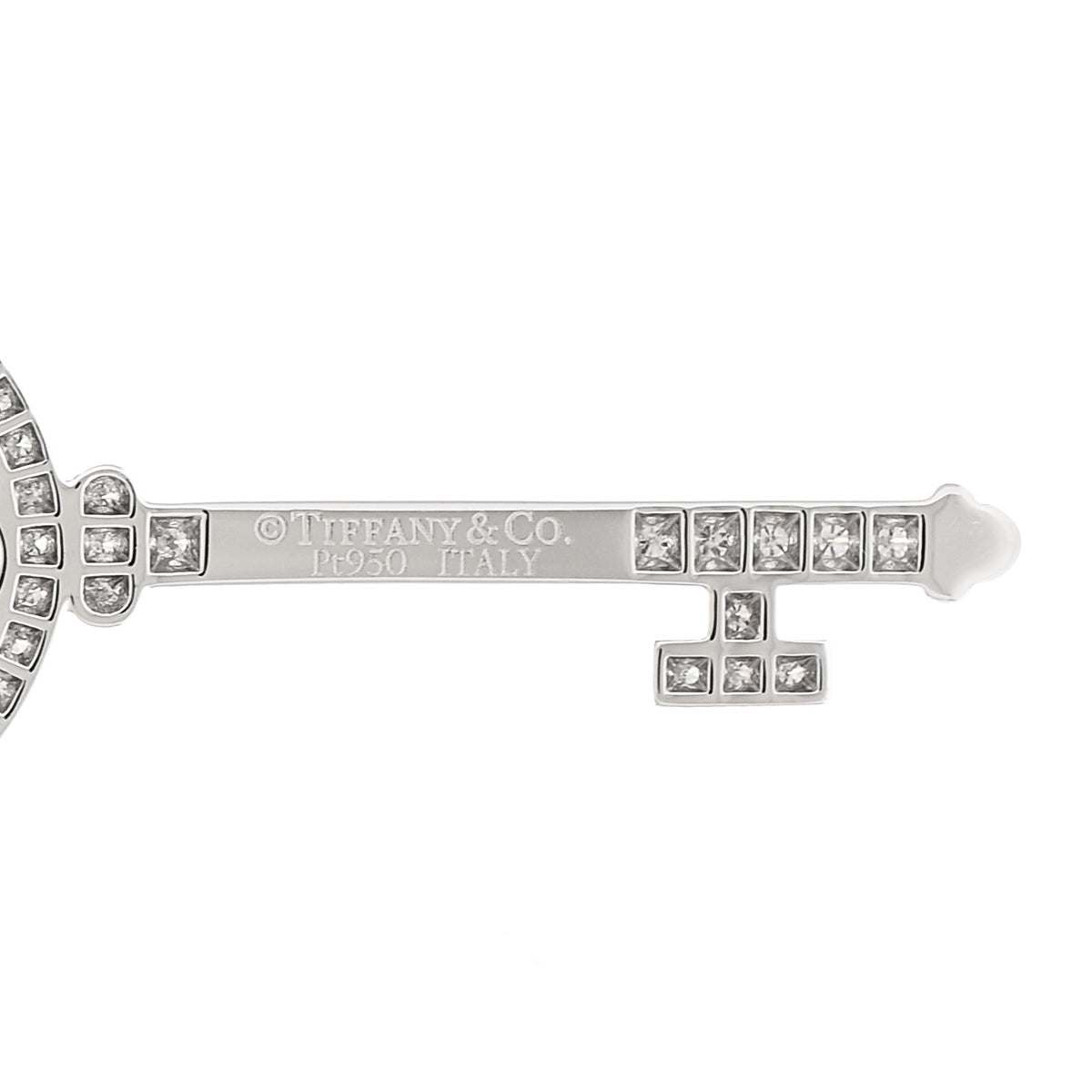 Tiffany Platinum Diamond Small Bubbles Key Pendant 4 of 4