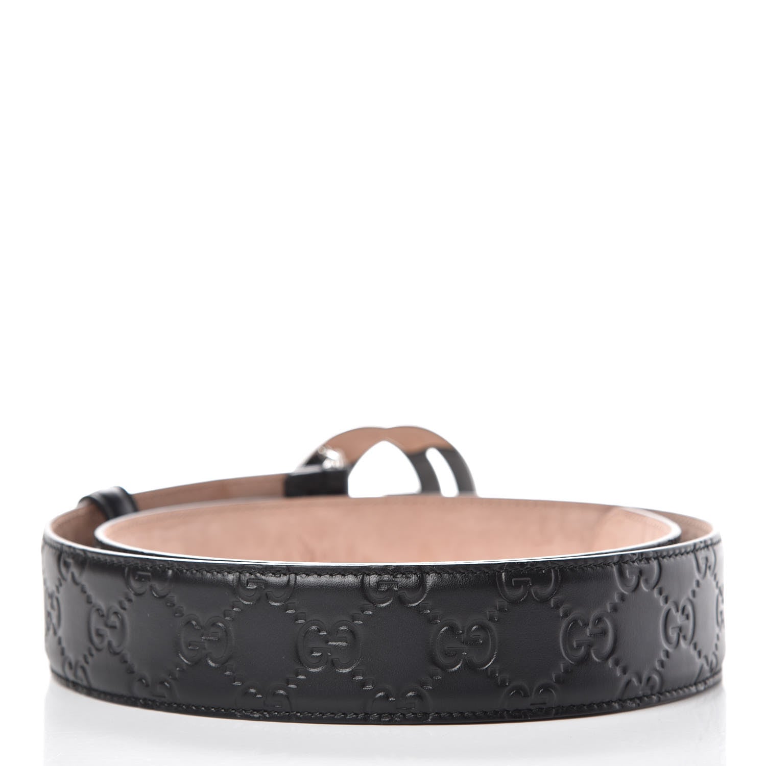 Gucci Guccissima Signature Interlocking G 40mm Belt 90 36 Black 3 of 7