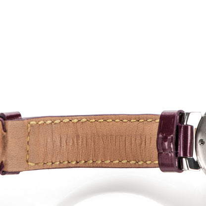 Louis Vuitton Stainless Steel Vernis Diamond Ruby 28mm Tambour Quartz Watch 7 of 7