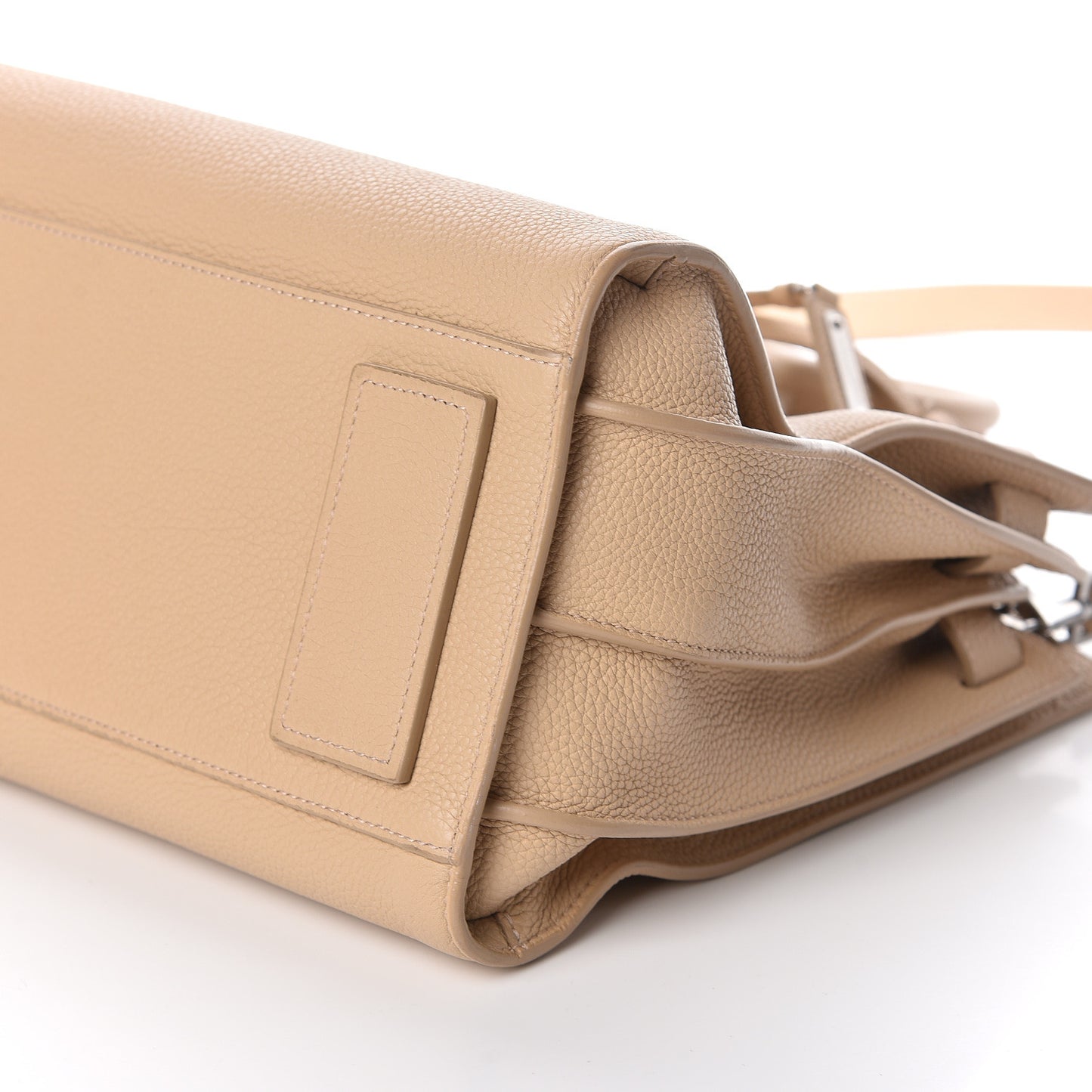 Grained Calfskin Small Supple Sac De Jour Dark Beige