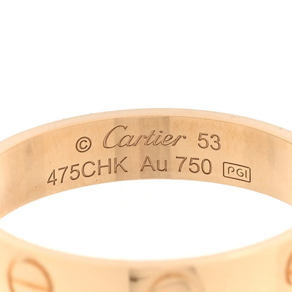 Cartier 18K Yellow Gold 3.5mm LOVE Wedding Band Ring 53 6.5 4 of 5