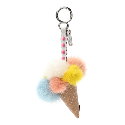 Fendi Mink Fur Calfskin Fun Fair Bag Charm Multicolor 1 of 4