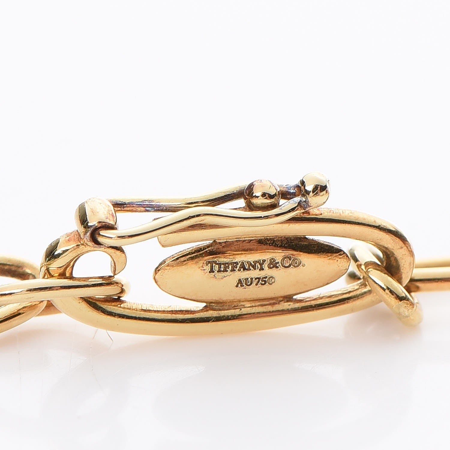 Tiffany 18K Yellow Gold Elsa Peretti Five Stone Charm Bracelet 6 of 8