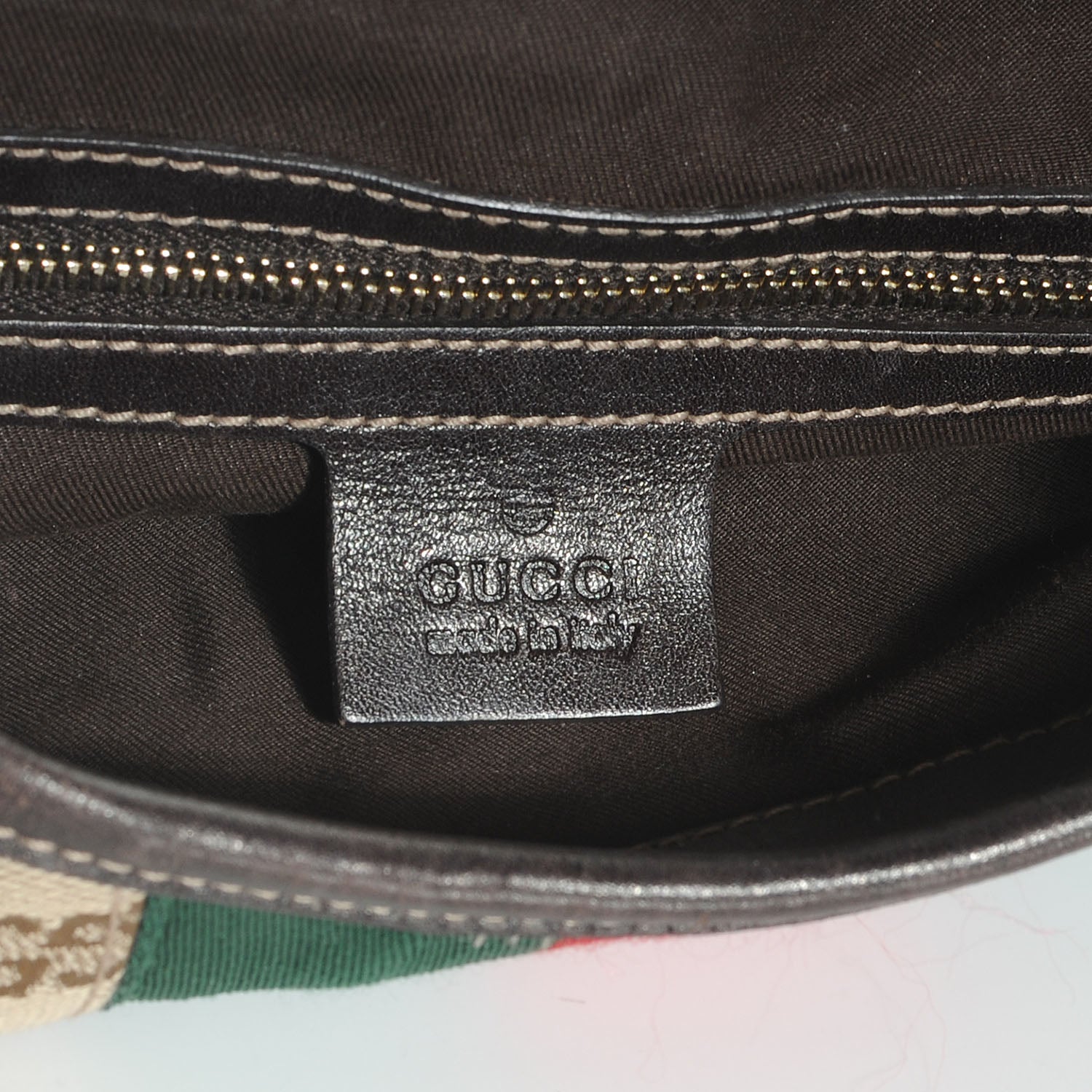 Gucci Monogram Web Jackie O Bouvier Hobo Dark Brown 6 of 7