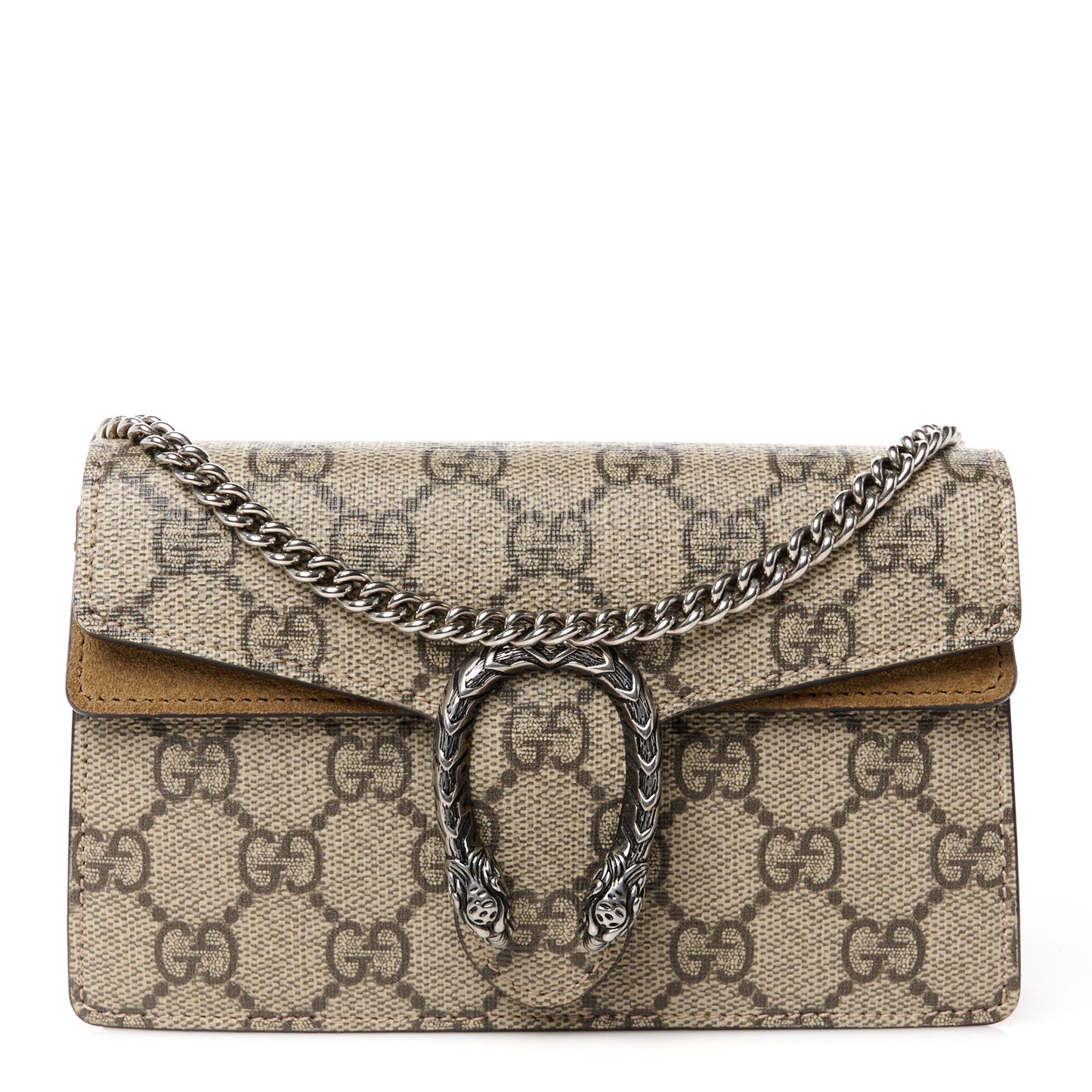 GG Supreme Monogram Super Mini Dionysus Shoulder Bag Taupe