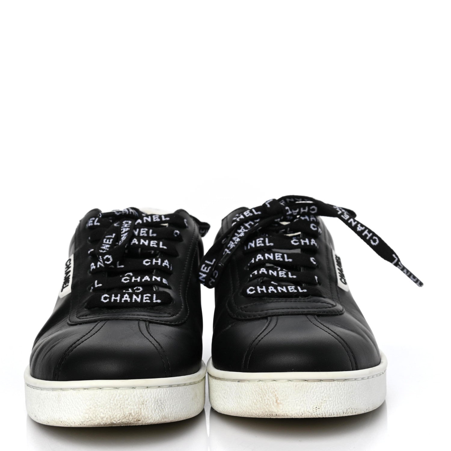 Chanel Calfskin CC Womens Sneakers 37 Black 2 of 7