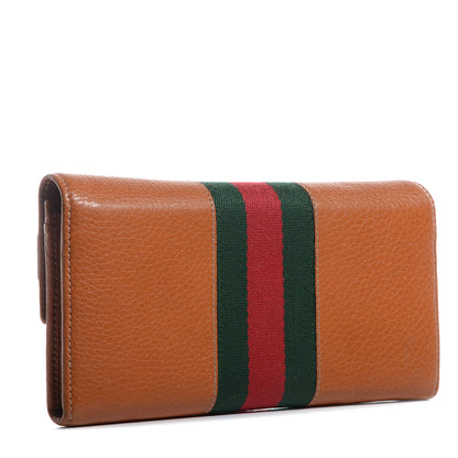 Gucci Leather Web Horsebit Continental Wallet Light Tobacco 3 of 7