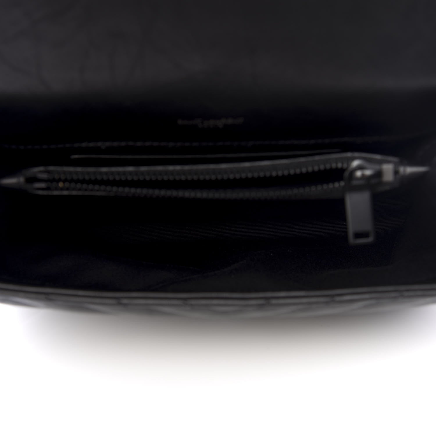 Saint Laurent Sheepskin Matelasse Chevron Monogram Medium College Bag Black 4 of 9