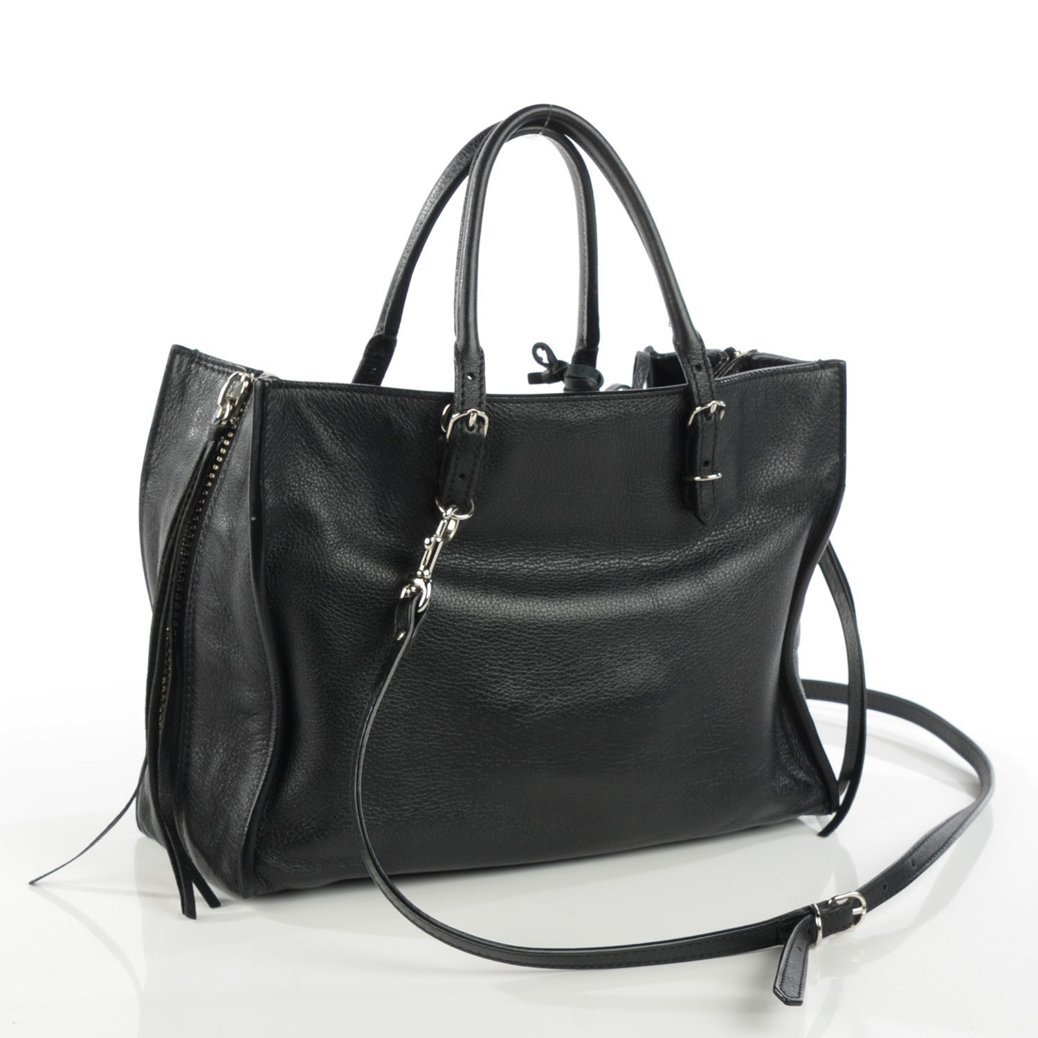 Balenciaga Veau Papier A6 Zip Around Tote Black 3 of 7