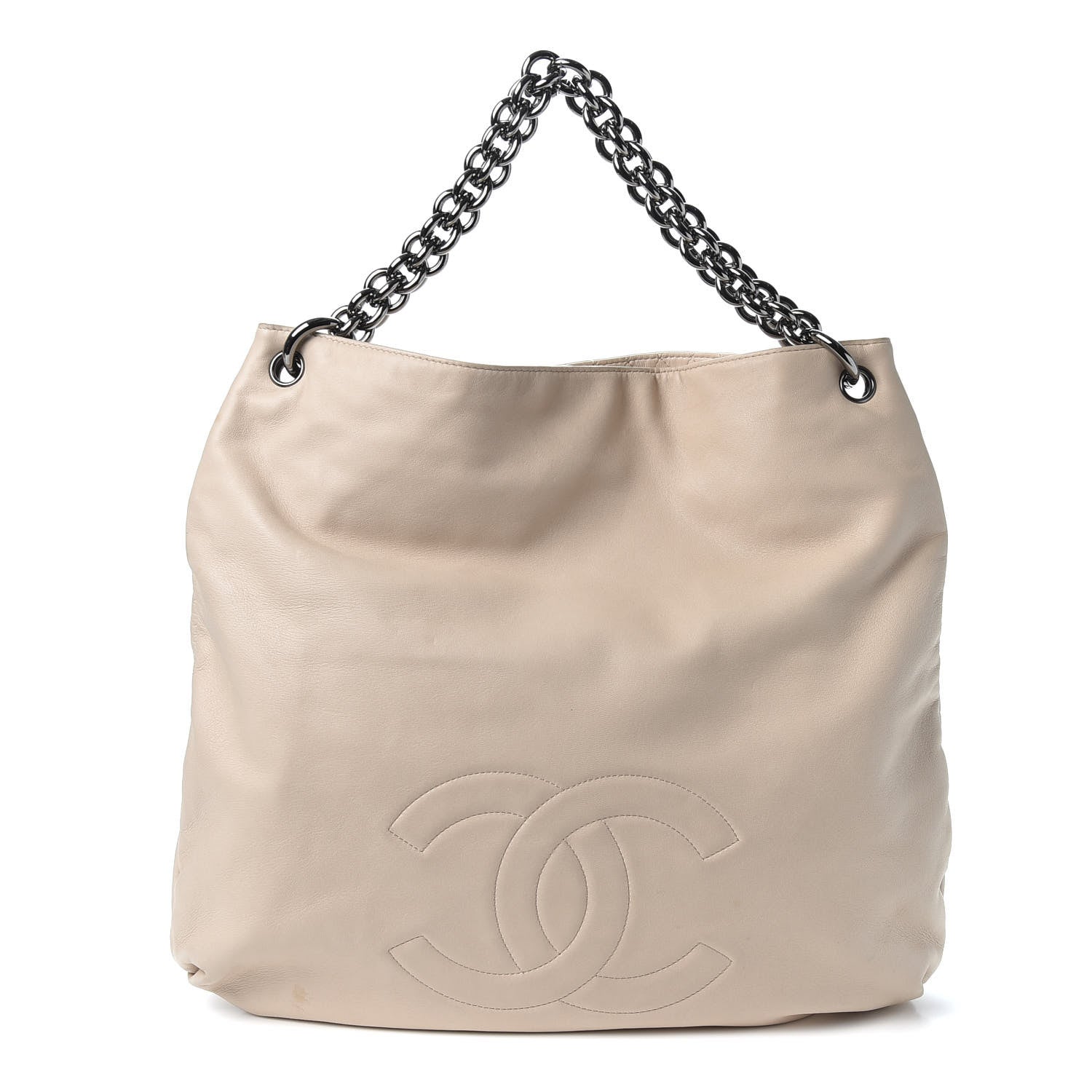 Chanel Lambskin Small Soft and Chain Hobo Beige 1 of 13