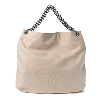Chanel Lambskin Small Soft and Chain Hobo Beige 1 of 13