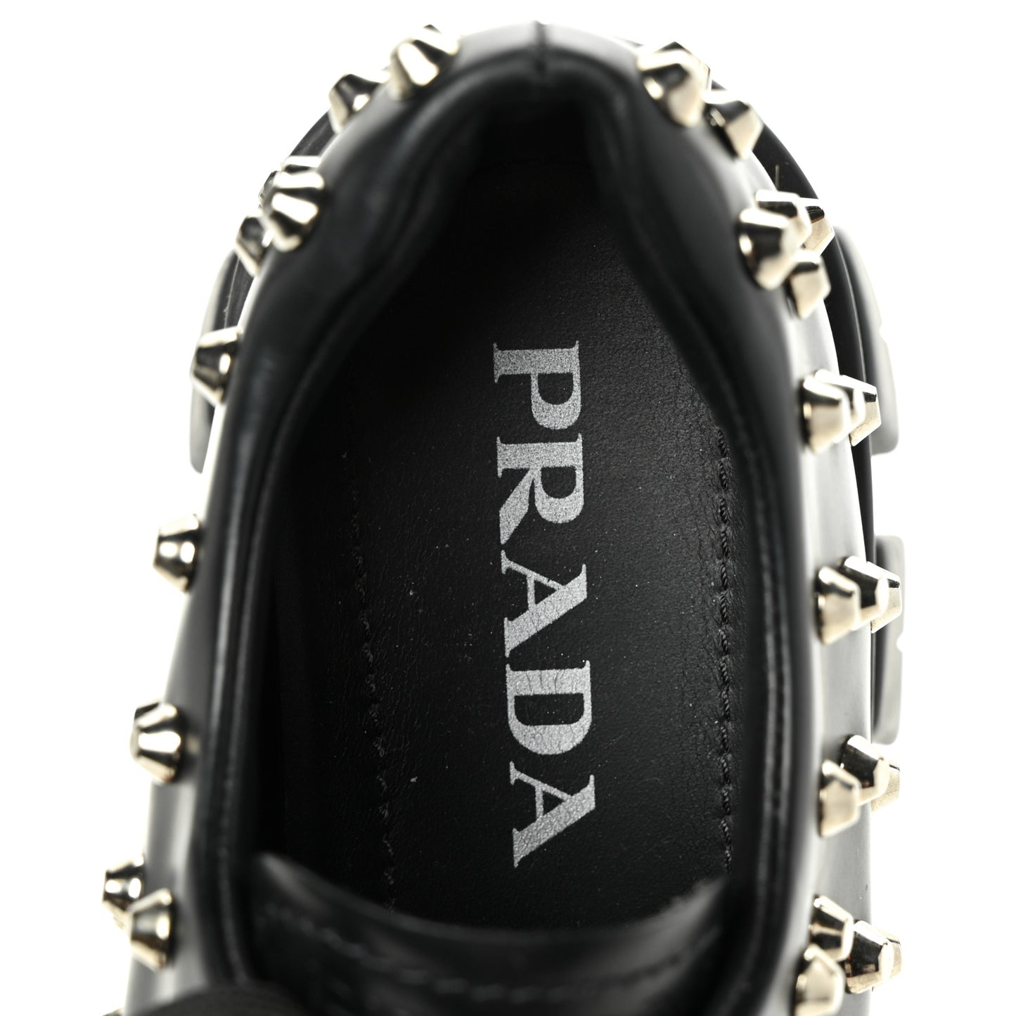 Spazzolato Rois Studded Lace Up Monolith 55mm Derby Loafers 37.5 Black