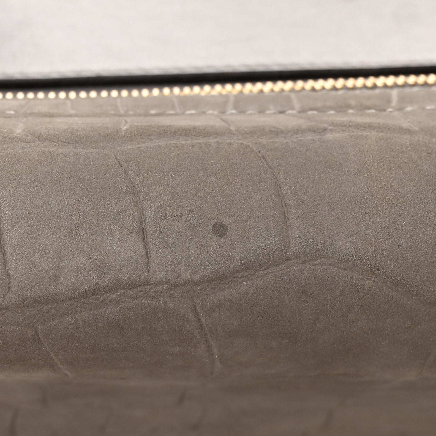 Crocodile Embossed Nubuck Medium Trapeze Grey