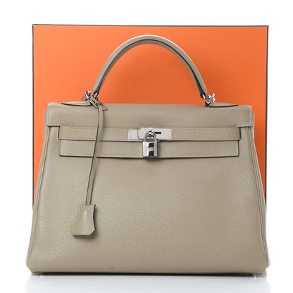 Hermes Togo Kelly Retourne 32 Gris Tourterelle 13 of 13