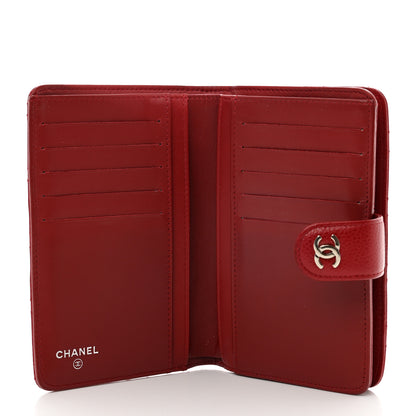 Chanel Caviar Quilted Zipped Pocket Wallet Red 5 of 8