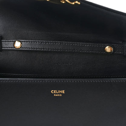 Celine Shiny Calfskin Triomphe Margo Wallet on Chain Black 7 of 11