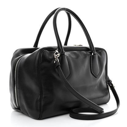 Prada Soft Calf Medium Inside Tote Black Mughetto 3 of 12