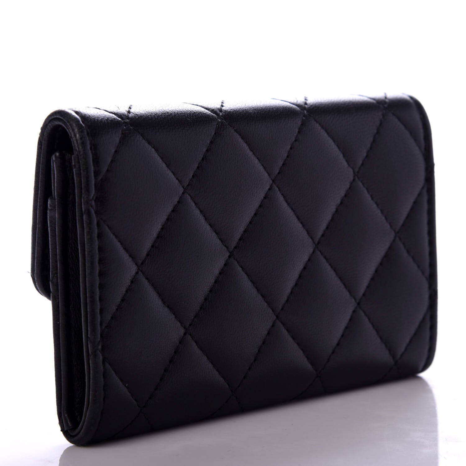 Chanel Lambskin Quilted Flap Card Holder Black 3 of 8