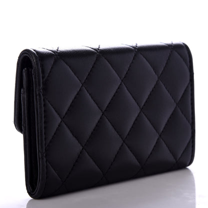 Chanel Lambskin Quilted Flap Card Holder Black 3 of 8