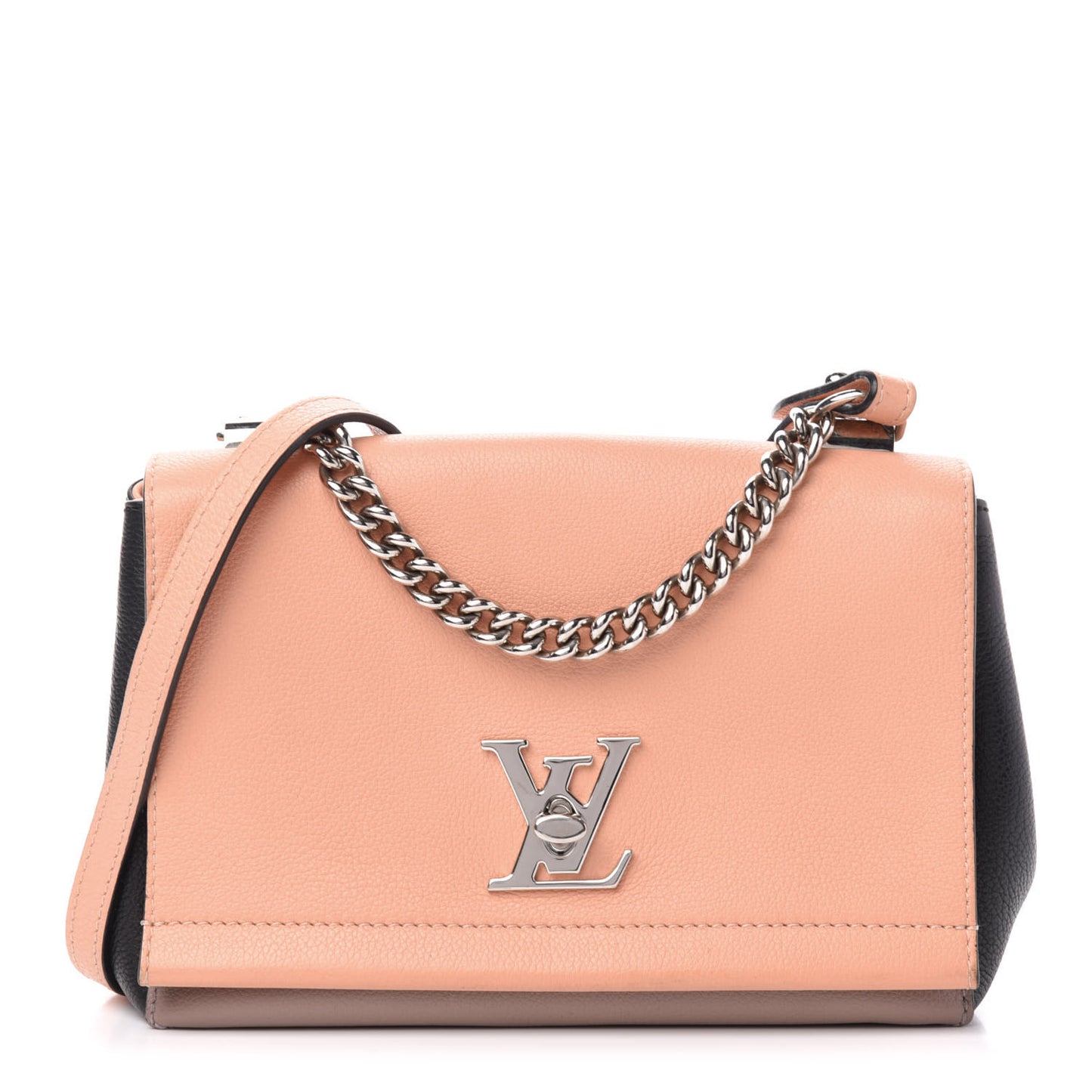 Calfskin Lockme II Chain Bag BB Venus Pink Black Magnolia