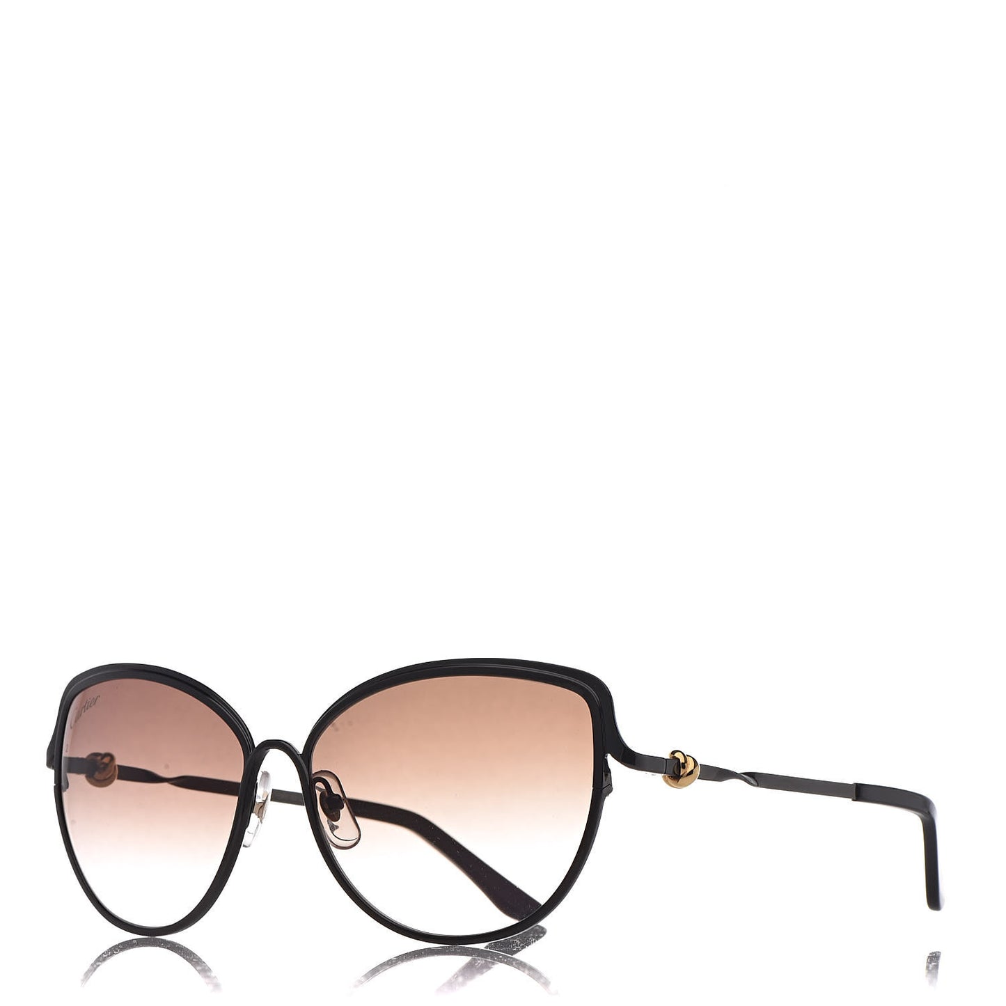 Metal Trinity Sunglasses CT0089S Black Brown