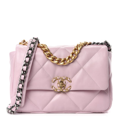Chanel Lambskin Quilted Medium 19 Flap Light Pink 1 of 11