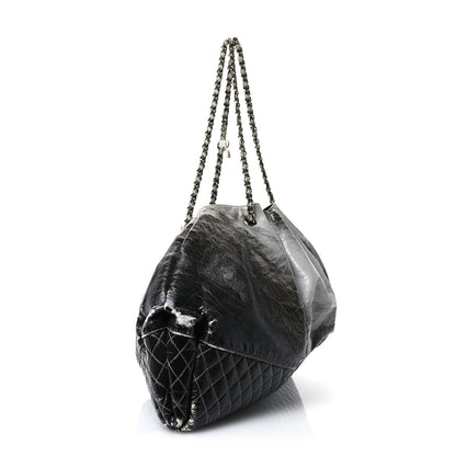 Chanel Vinyl Quilted Melrose Degrade Tote Black 3 of 14