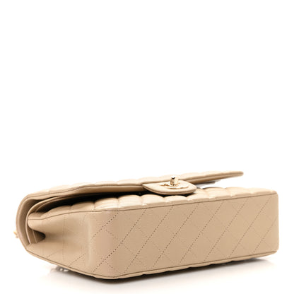 Chanel Iridescent Caviar Quilted Medium Double Flap Dark Beige 4 of 11