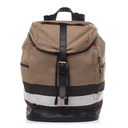 Burberry Canvas Mega Check Drifton Backpack Black 1 of 12