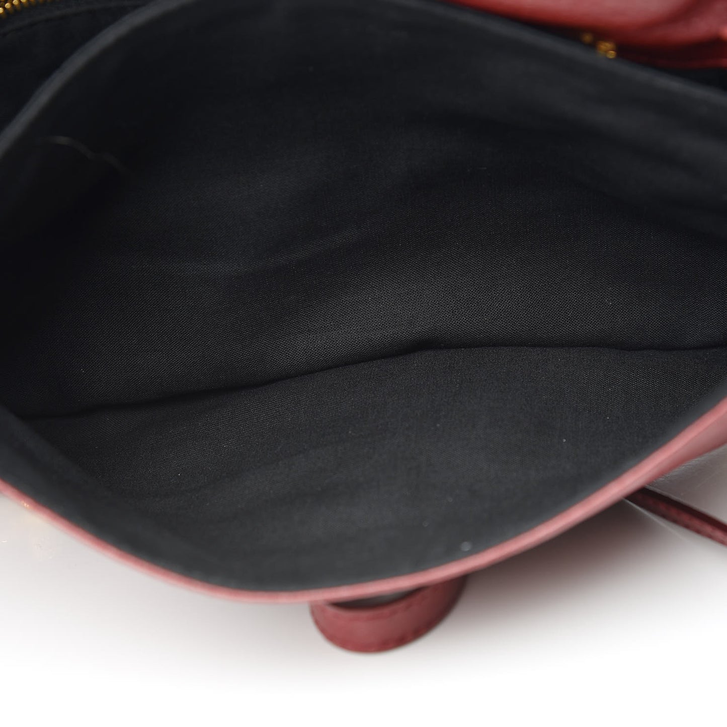 Agneau Giant 12 Gold Hardware Envelope Strap Clutch Rouge Cerise