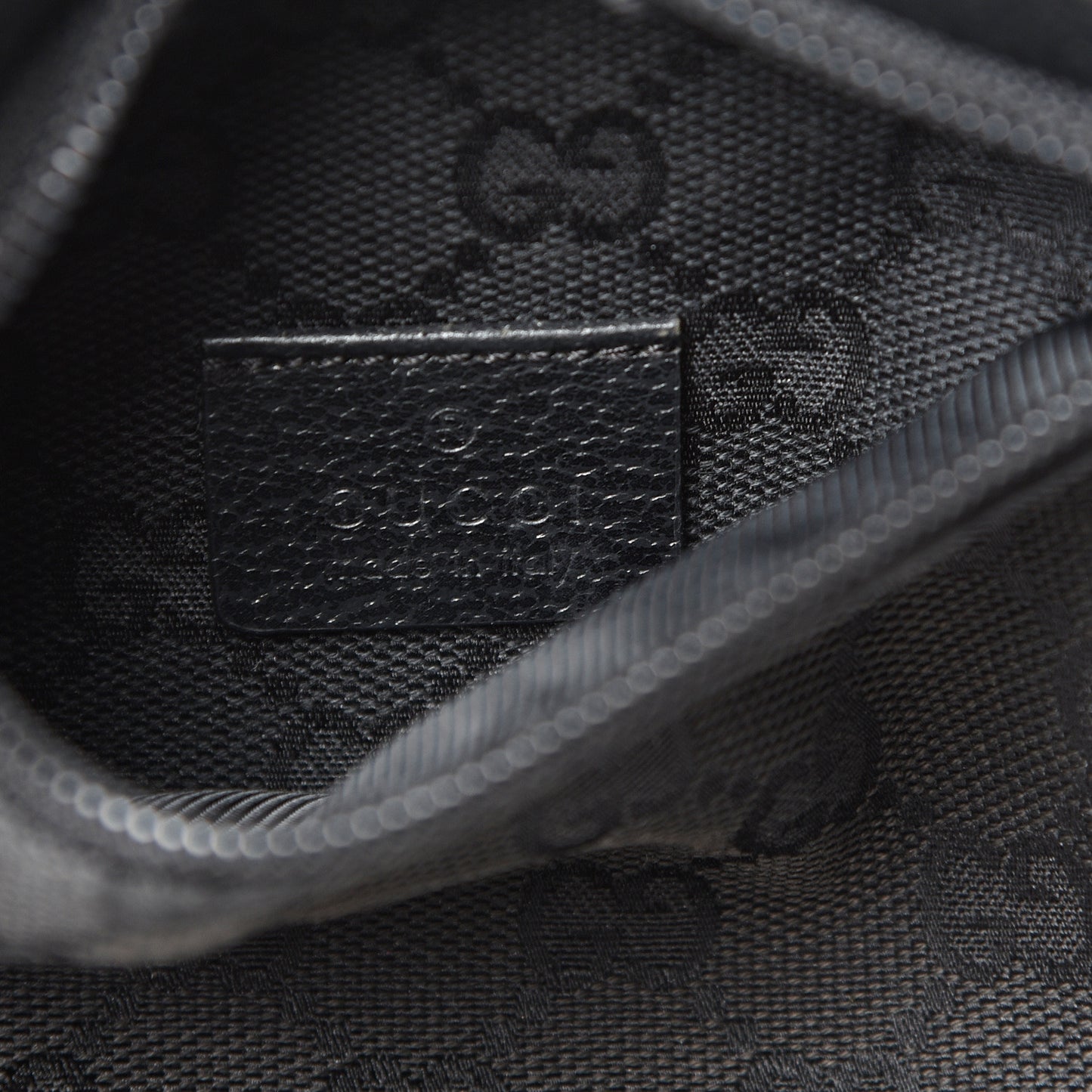 GG Monogram Double Pocket Belt Bag Black