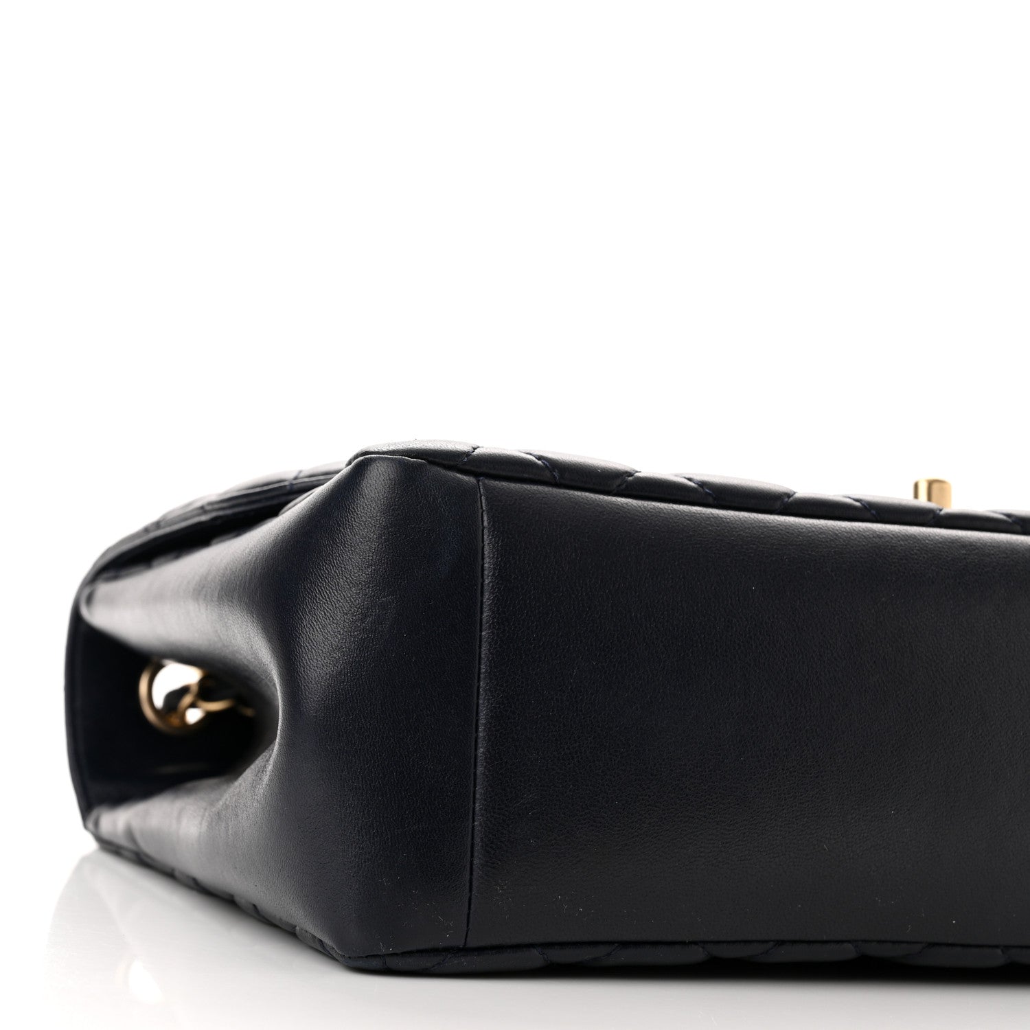 Chanel Lambskin Quilted Jumbo Mademoiselle Chic Flap Navy 9 of 11