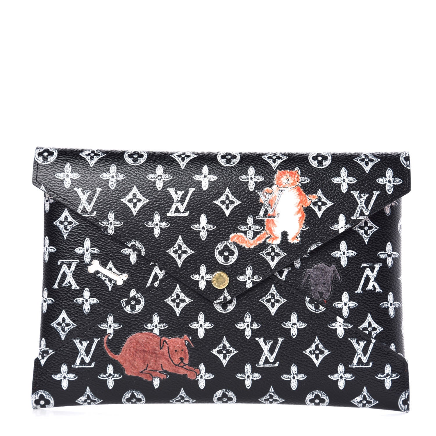Louis Vuitton Catogram Large Kirigami Pochette Black 1 of 7