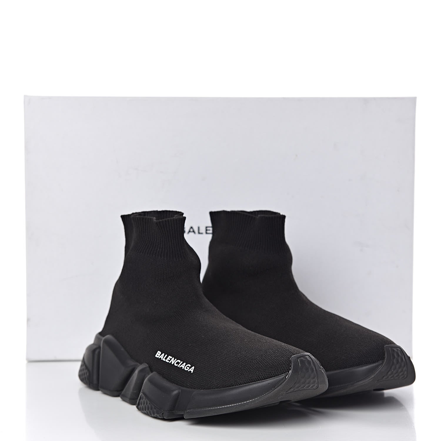 Balenciaga Neoprene Knit Womens Speed Sneakers 37 Black 11 of 11