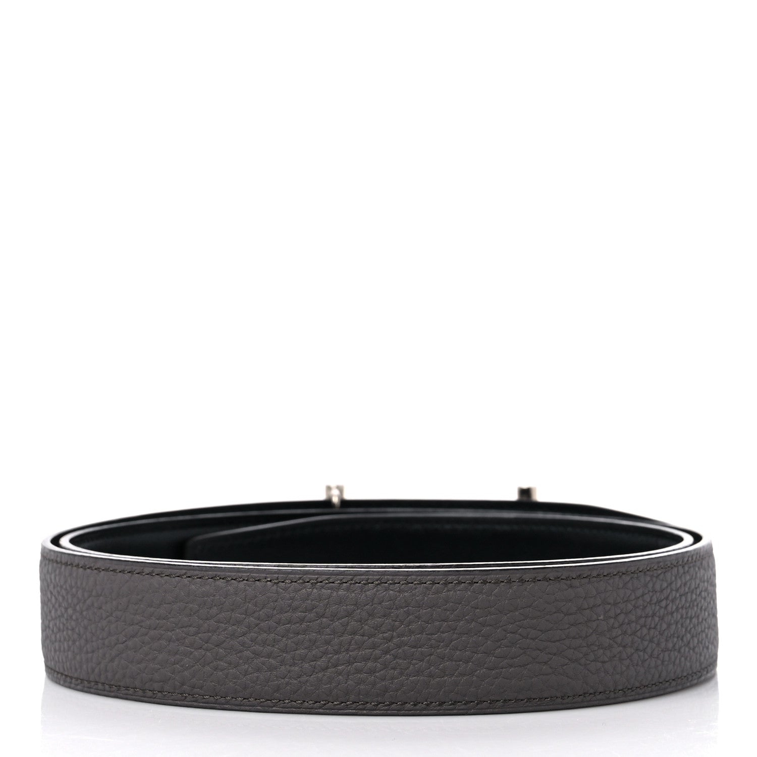 Hermes Box Togo 32mm H d'Ancre Belt 95 38 Black Etain 2 of 5