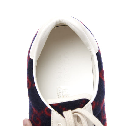 Gucci Covered Wool Big GG Monogram Mens Sneakers 11 Blue Red Mystic White 8 of 11