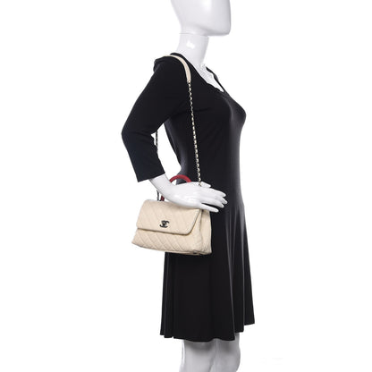 Chanel Caviar Lizard Quilted Mini Coco Handle Flap White 2 of 11
