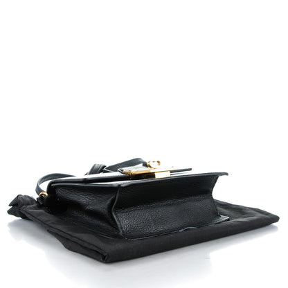 Dolce & Gabbana Grained Calfskin Mini Rosalia Trunk Crossbody Bag Black 4 of 7
