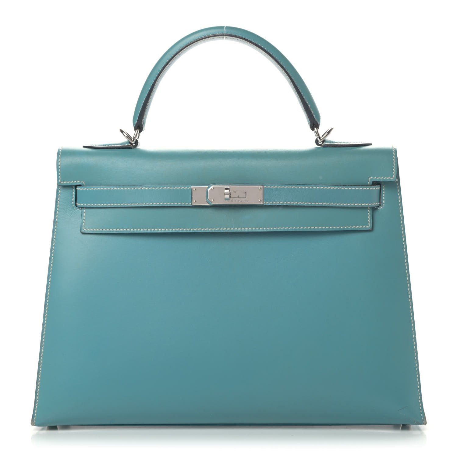 Hermes Box Kelly Sellier 32 Blue Jean 1 of 15