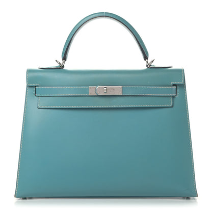 Hermes Box Kelly Sellier 32 Blue Jean 1 of 15