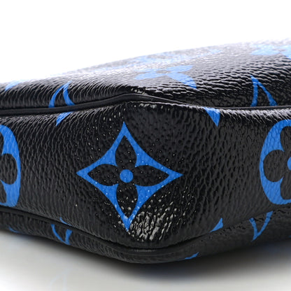Louis Vuitton Colored Monogram Mini Pochette Accessories Blue Black 8 of 9