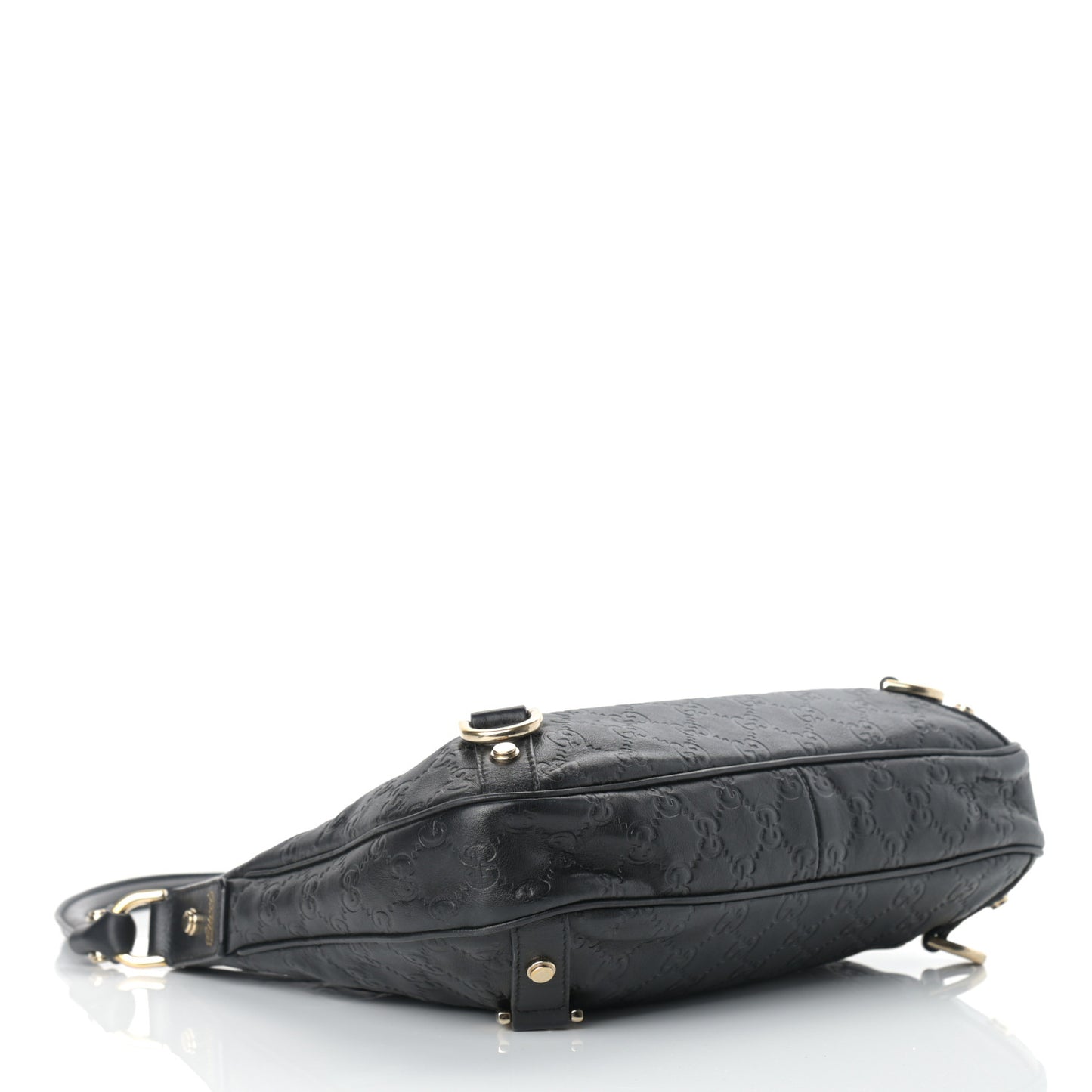 Guccissima Medium Abbey D Ring Hobo Black