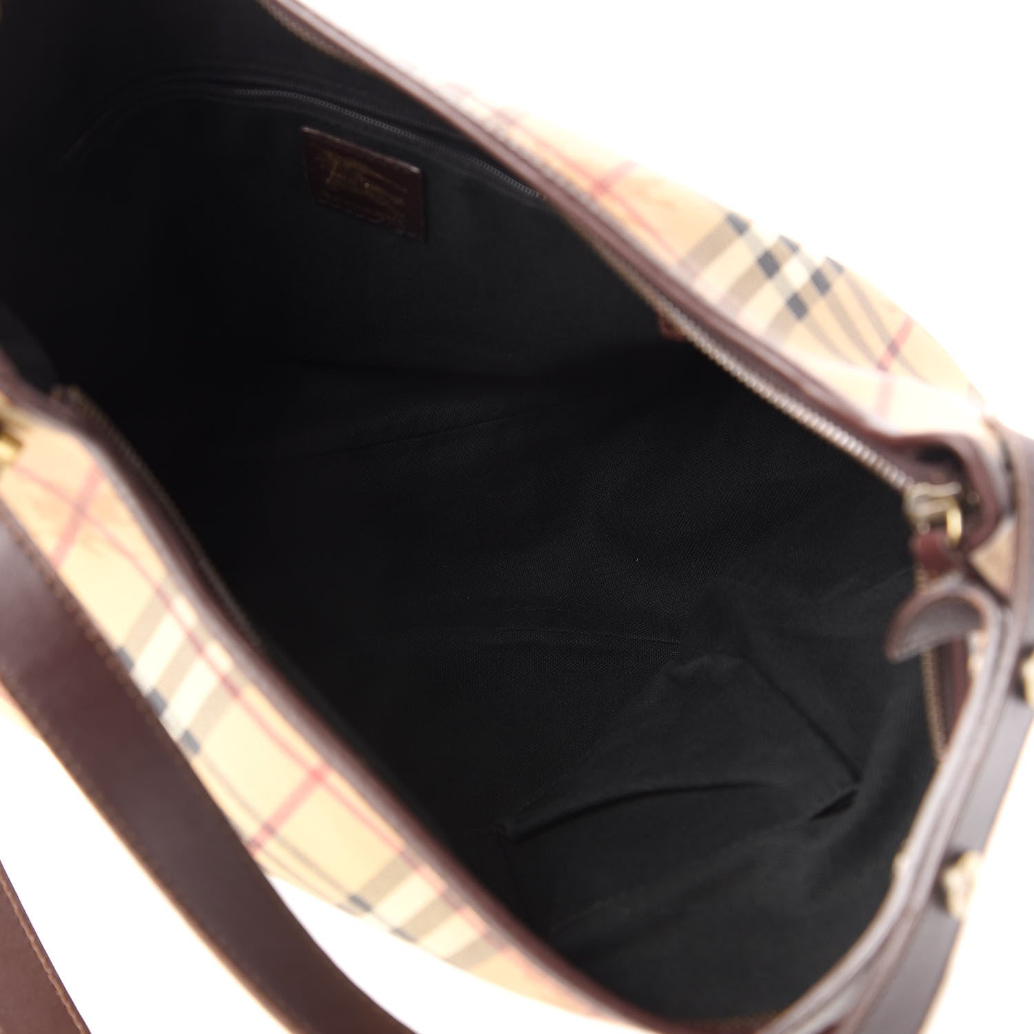 Burberry Haymarket Check Hobo Chocolate 5 of 12