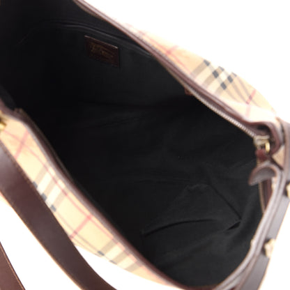 Burberry Haymarket Check Hobo Chocolate 5 of 12