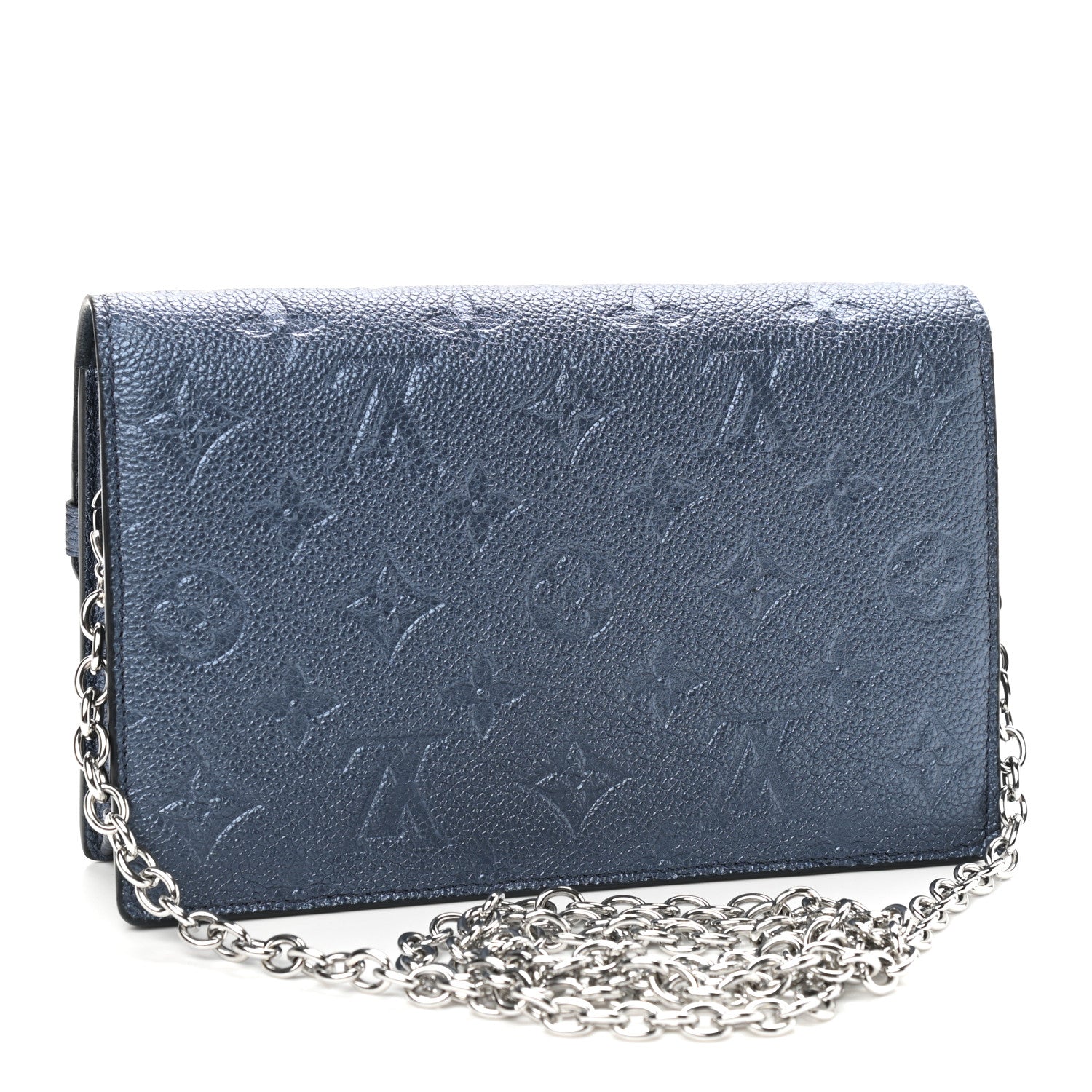 Louis Vuitton Metalli Empreinte Monogram Vavin Chain Wallet Navy Nacre 3 of 8