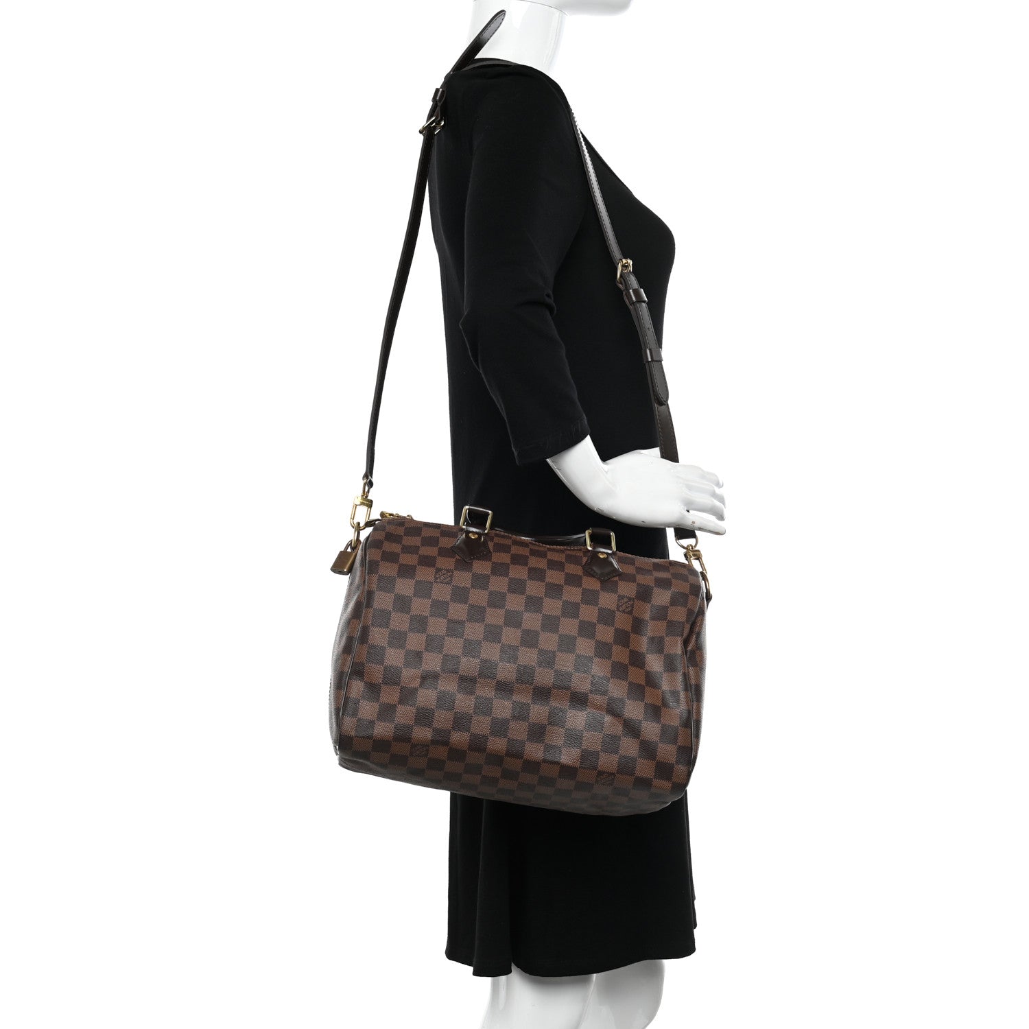 Louis Vuitton Damier Ebene Speedy Bandouliere 30 2 of 18