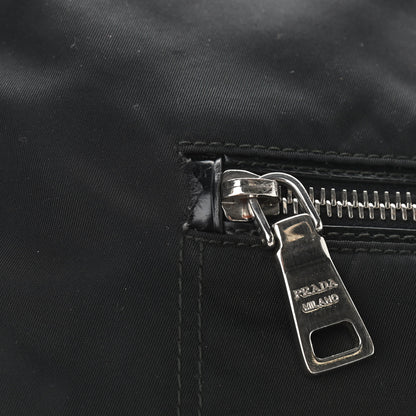 Prada Tessuto Nylon Saffiano Flat Messenger Bag Black 10 of 11