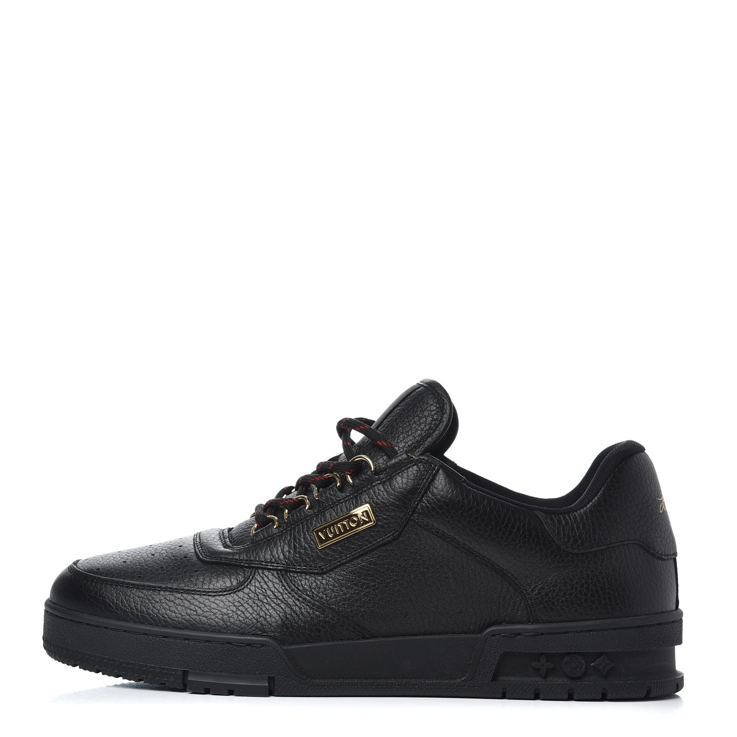 Louis Vuitton Calfskin Mens LV Trainer Sneakers 8 Black 1 of 7