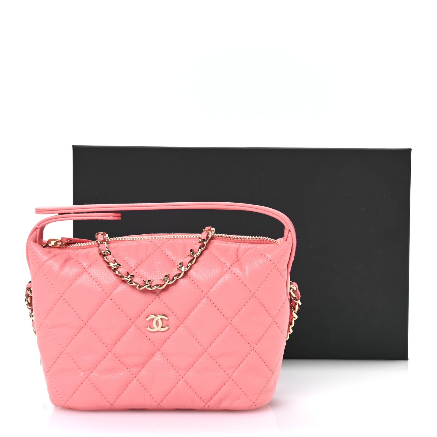 Caviar Quilted Hobo Pink