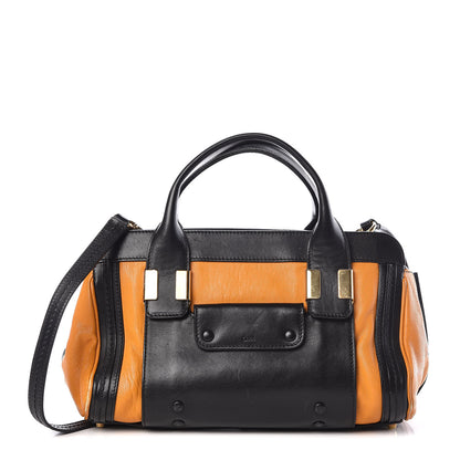 Chloe Calfskin Mini Alice Satchel Black Orange 1 of 11